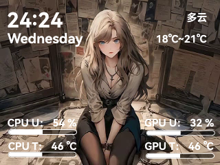 wz-画报前的女孩