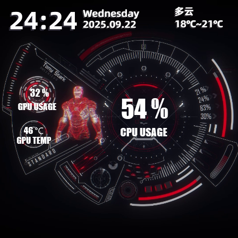钢铁侠仪表盘动态